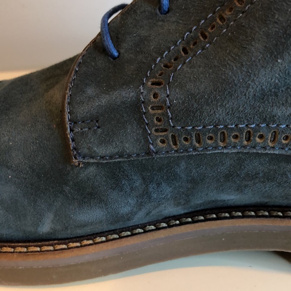 Marc Joseph New York Gold Leather Upper and Lining Blue Suede - Picture 12 of 16